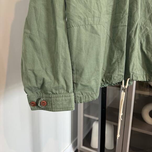 Vintage GAP Army Military Green N.W. C-46 Hooded Zip Anorak Popover Jacket M - Picture 3 of 5